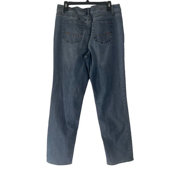 Maurices Y2k Women's Size 14 Blue Long Mid Rise Straight Jeans - Picture 4 of 9